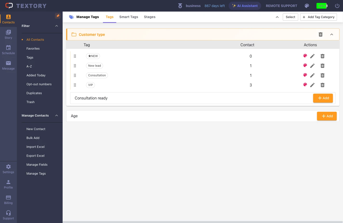 Create categories and tags