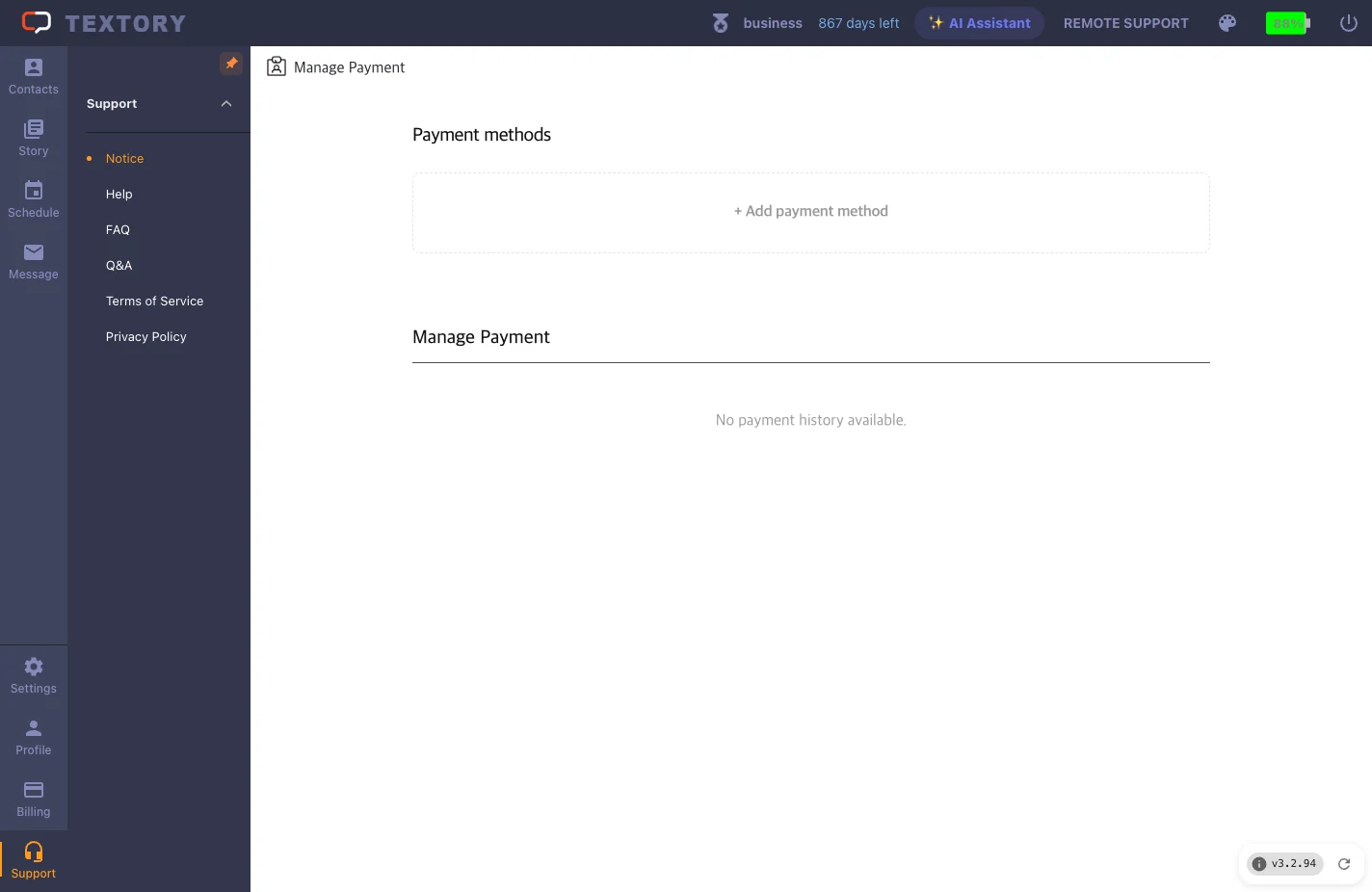 Add a new payment method