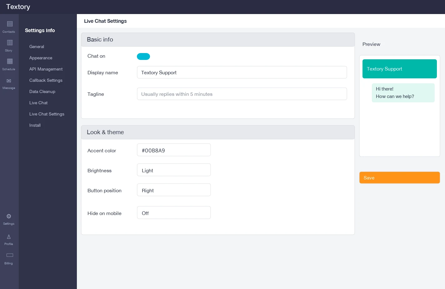 Check mobile display and the preview